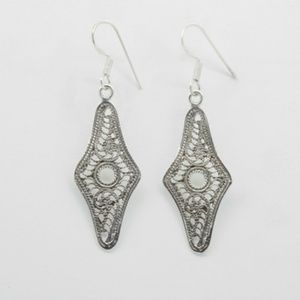 Oxidized Bali Sterling Silver Earrings